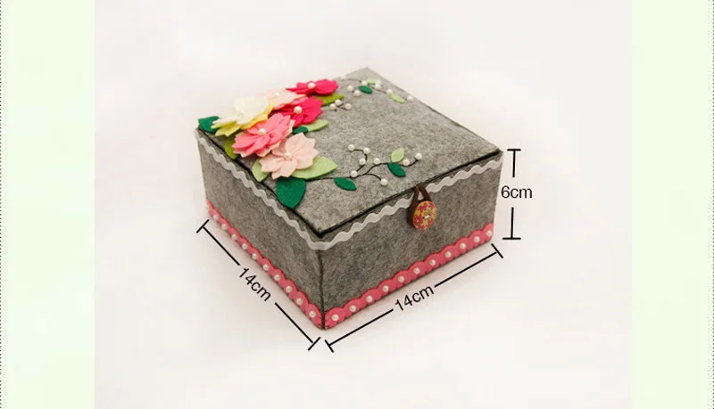 Сакура стиль серый войлок ткань коробка для хранения ручной работы Войлок diy пакет швейная домашняя ткань для хранения одеяла для специального подарка на день рождения