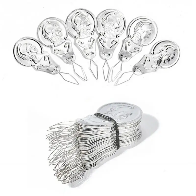 

50 Pcs Stitch Insertion Accessories Needle Threader For Hand Sewing Machines aluminum slice needle threader #0516