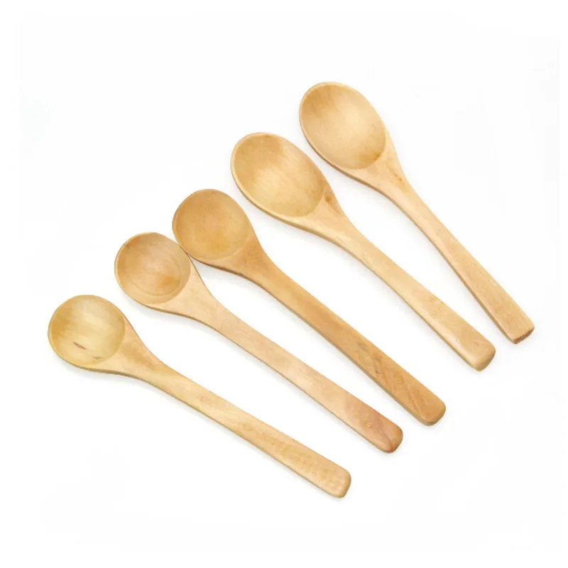 

3 Pieces Hot Mini Wooden Spoon Kitchen Cooking Teaspoon Condiment Utensil Coffee Spoon Kids Ice Cream Tableware Kitchen Tools