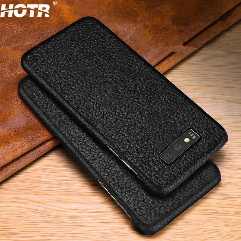 

S10 Real Leather Back Case for Samsung Galaxy S10 Plus Genuine Leather Cover for Samsung Galaxy s10e Lychee Leather Case Fundas