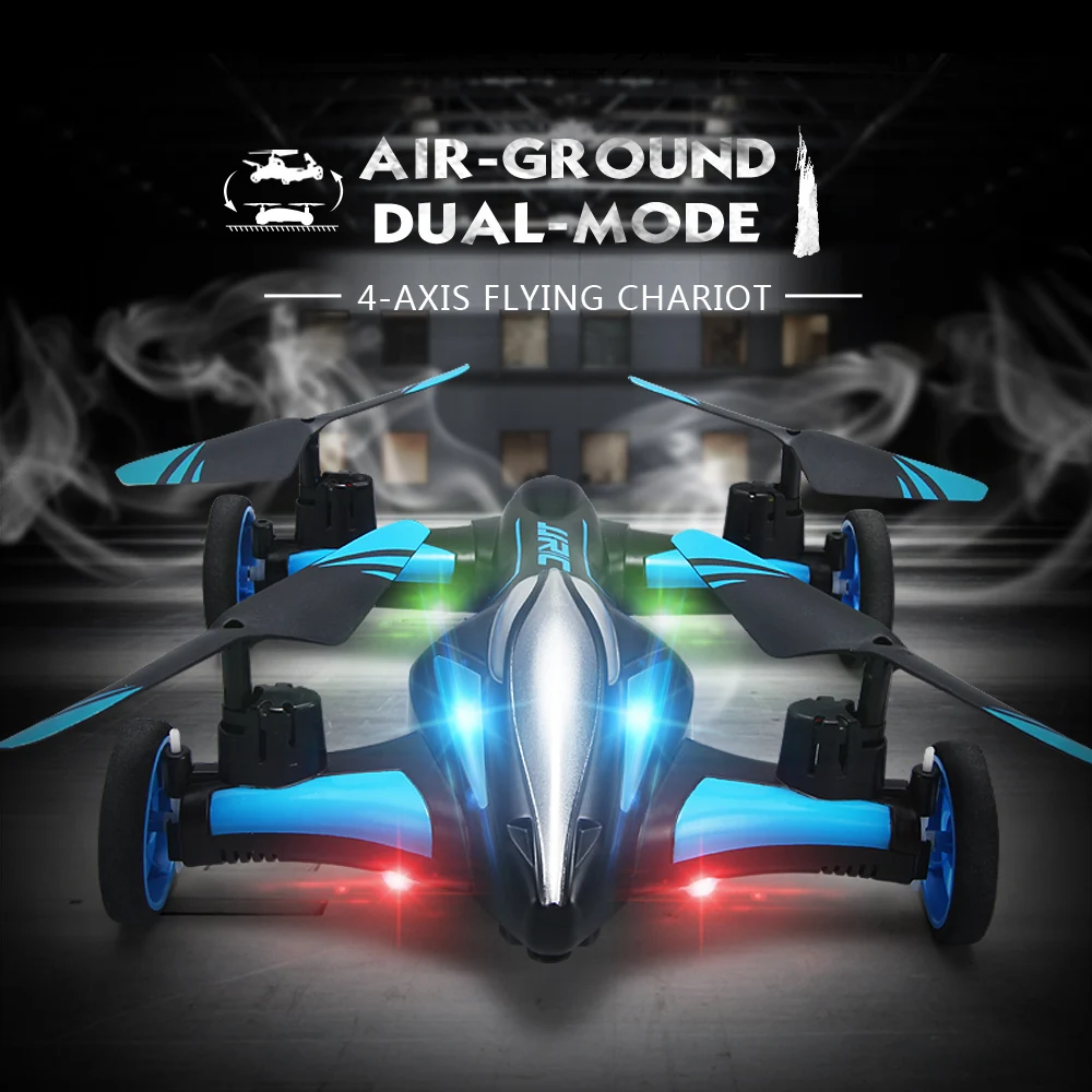 Tanie JJRC H23 2.4G 4CH 6 osi Gyro zdalnie sterowany quadcopter z kołami Land Sky 2 w 1 RC Drone mini helikopter na prezent