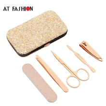 5 шт. маникюрный набор из нержавеющей стали для удаления мертвой кожи Пинцет Ножницы для бровей пилка маникюрная пилка зажим маникюр педикюр набор красоты