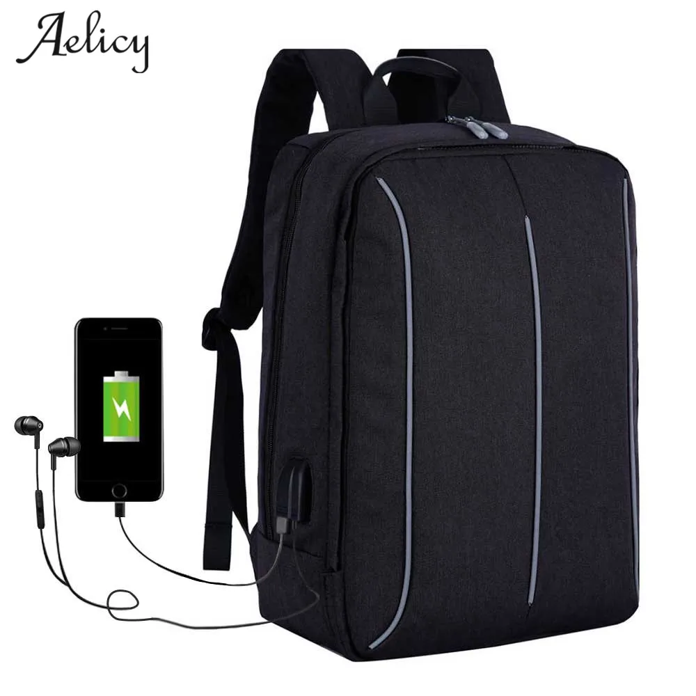 Aelicy 15 дюймов Рюкзак для ноутбука внешний usb зарядка Компьютерные рюкзаки