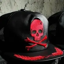 1шт Бесплатная доставка бейсболка череп snapback шляпы для мужчин и женщин Хип-Хоп бейсболки ПП Casquettes 