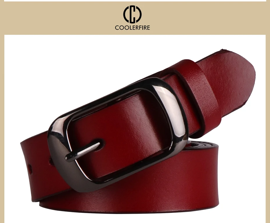 Women's strap casual all-match genuine leather jeans belt WH001