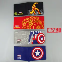Marvel короткий кошелек мультфильм Железный человек кошельки Американский капитан паук Overwatch вид подарок для обувь мальчико