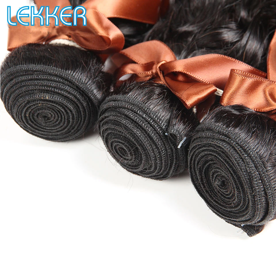Lekker бразильские волосы волна воды пучки человеческих волос для наращивания 1 3 4 пучка предложения 10-30 дюймов природа влажные и накладки из волнистых волос