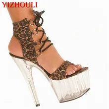 Пикантные босоножки на высоком каблуке 15 см; Танцевальная обувь для ночного клуба; модель обуви для танцев на шесте; женская обувь на высоком каблуке