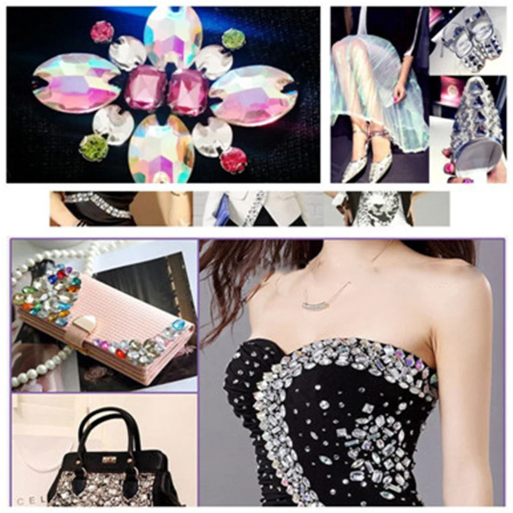 20Pcs Glass Rhinestone Sewing On Clothes Wedding Dress DIY Fashion Rhinestone Decoration Sticker Sewing Accessories