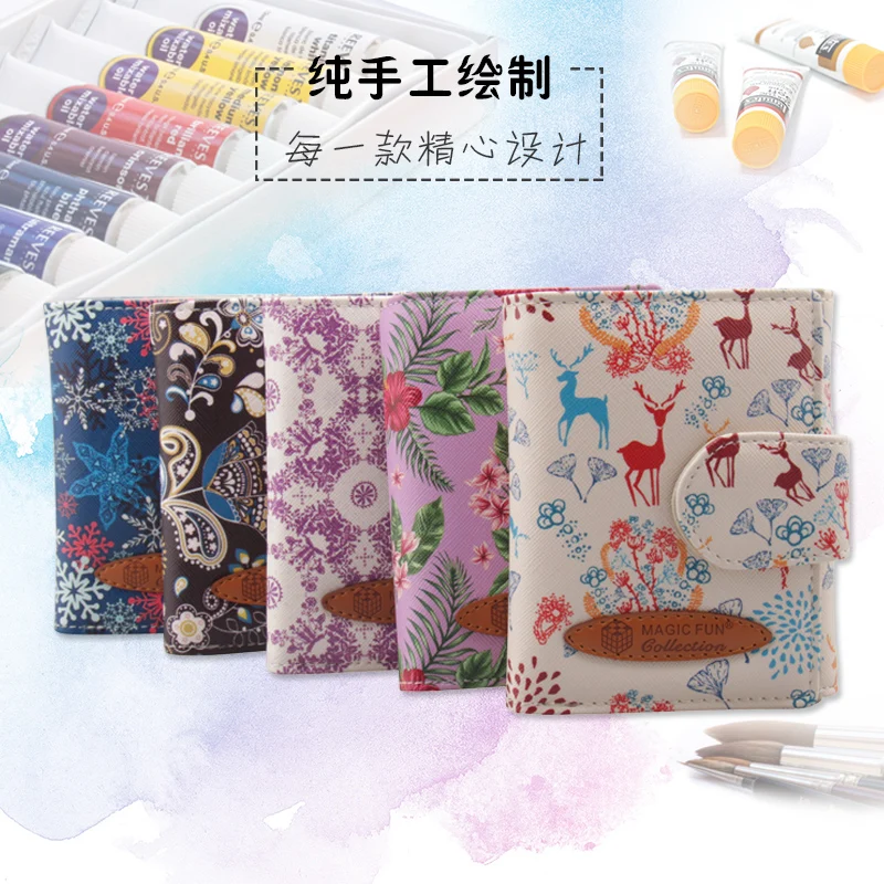 

Fashion Ladys Snow Flake Flowers Beautiful Warm Wallet Short Folding Leather Wallets Popular Change Bag Casual Ladies Cash Purse
