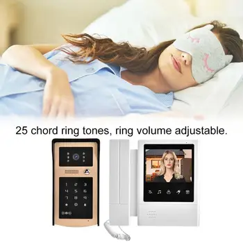 

4.3 Inch Color LCD Touch Button Video Door Phone Doorbell Intercom Entry System dzwonek office bell for door
