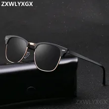 Классические поляризационные брендовые дизайнерские солнцезащитные очки для мужчин и женщин в стиле ретро, высококачественные солнцезащитные очки с заклепками, женские и мужские модные зеркальные солнцезащитные очки