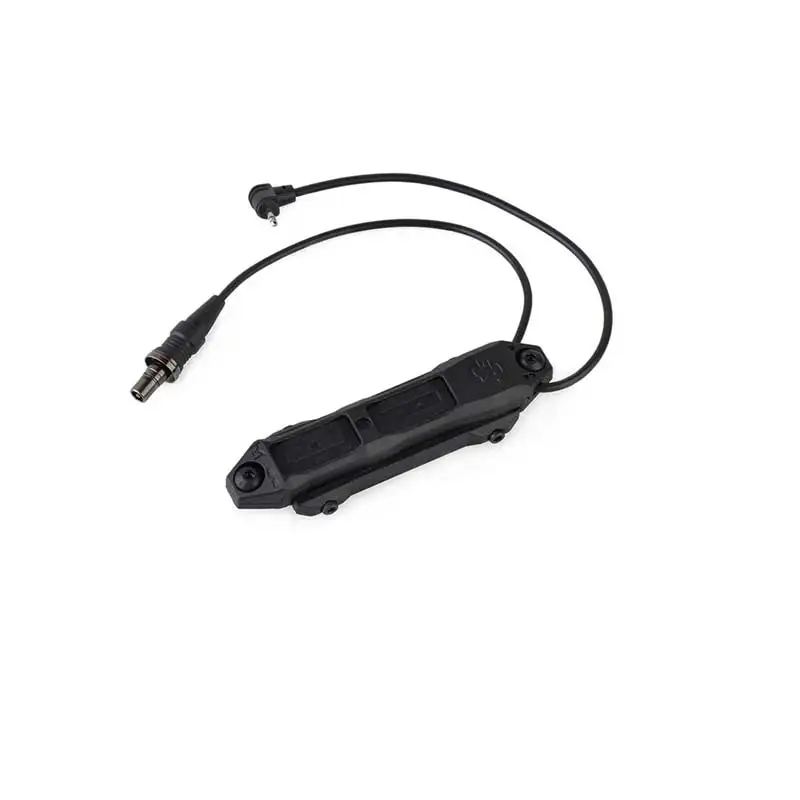Страйкбол тактический светодиодный фонарик и PEQ15 Лазерная двойная кнопка управления Мышь Переключатель - Цвет: BLACK colour