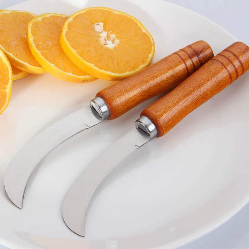 Кухонные инструменты из нержавеющей стали нож-мачете фрукты маленький банан ананас деревянная ручка для ножа резак 1 шт