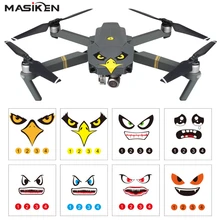 Masiken 8 шт. ПВХ Водонепроницаемый Акула Стикеры наклейка кожи для DJI Spark/DJI Mavic Pro/DJI Phantom 3/4 drone wingsland S6 наклейки