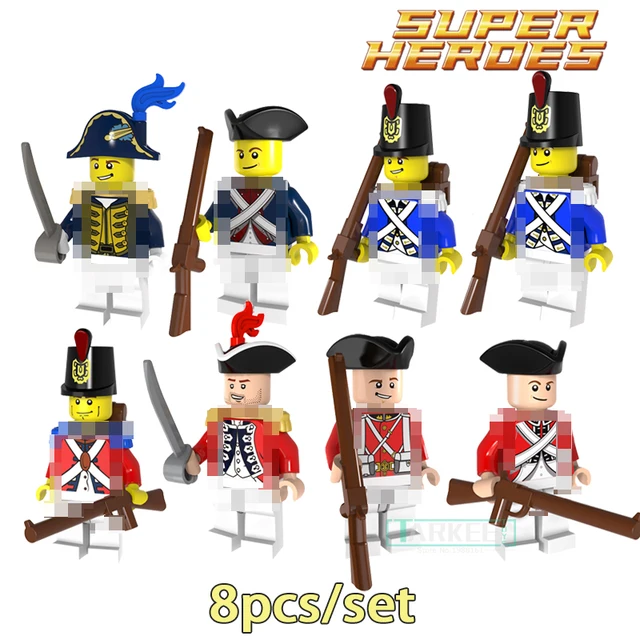 Building Blocks Pirates Imperial Soldier Redcoat Bluecoat