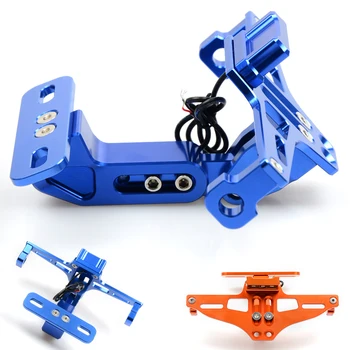 

Motorcycle License Plate indicator with LED Bracket lights For kawasaki ninja 400 z300 z650 moto versys er6n jawa zx6r z800 z750