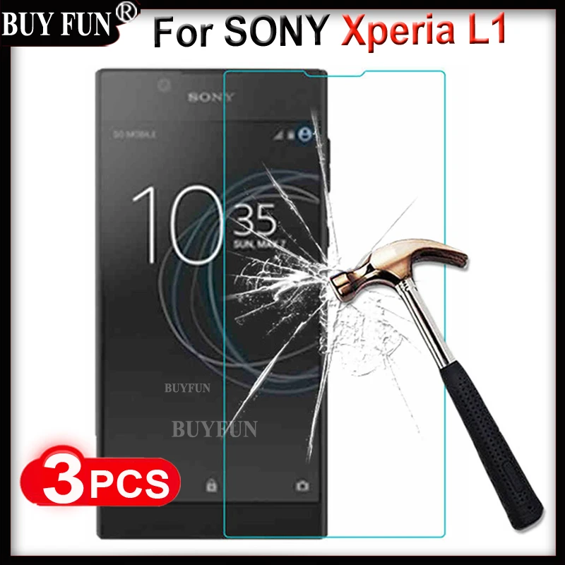 

3PCS For Sony Xperia L1 Tempered Glass Premium Screen Protector Film Case For Sony Xperia L1 L 1 G3311 G3312 G3313 5.5" Glass