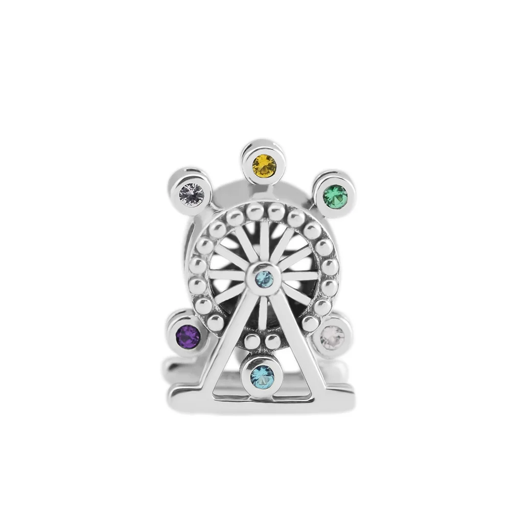 

Beads FOR Jewelry Making DIY Sterling-Silver-Jewelry Ferris Wheel Charm 925 Berloque Perles Charm