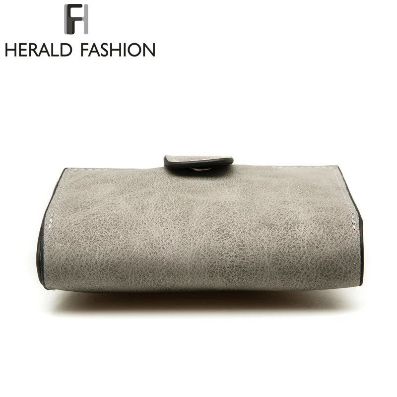 Herald/Модный женский кошелек с буквенным принтом, Женский качественный кожаный короткий клатч на молнии, винтажный матовый женский кошелек, держатель для карт, клатч