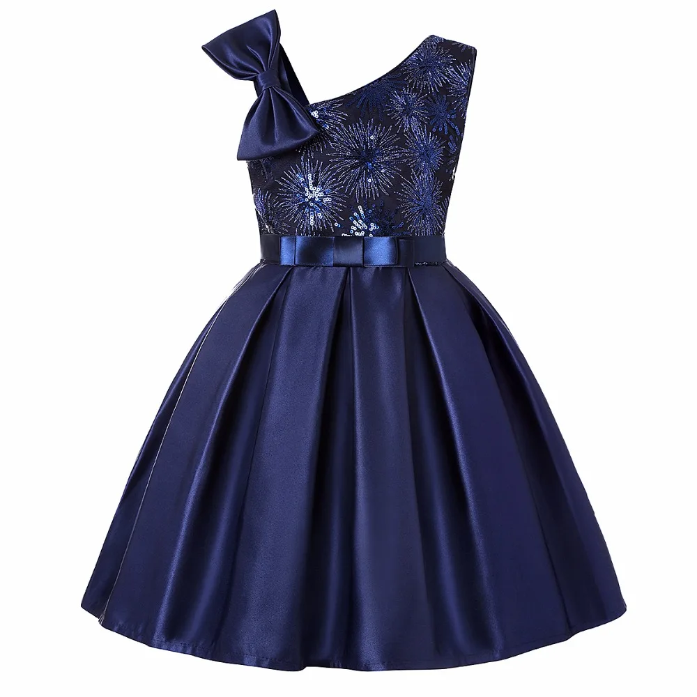 Dark Blue Kids Tutu Birthday Princess Party Dress for Girls Infant Lace Bow Children Elegant Dress for Girl Baby Girls Clothes Dark Blue Kids Tutu Birthday Princess Party Dress for Girls Infant Lace Bow Children Elegant Dress for Girl Baby Girls Clothes