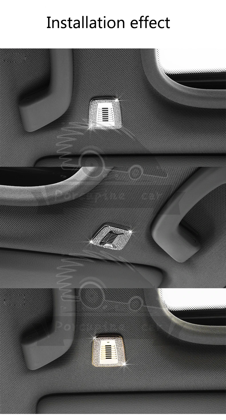 Алмазный Автомобильный интерьер крыши купол микрофон декоративное покрытие для BMW, Возраст 1, 2, 3, 4, 5, 6, 7, серия 5GT F10 F15 F30 X1 X3 X4 X5 X6 i3 i8