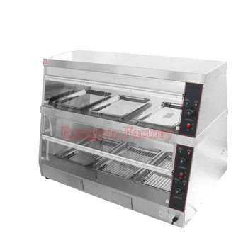 

RY-DH-6P Electric food potato warmer stainless steel display showcase with 2 shelves