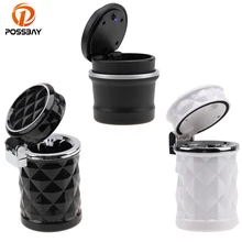 POSSBAY пепельница для автомобиля синий светодиодный свет пепельница для сигарет контейнер дымовая пепельница для авто пепельница держатель для авто хранения интерьера