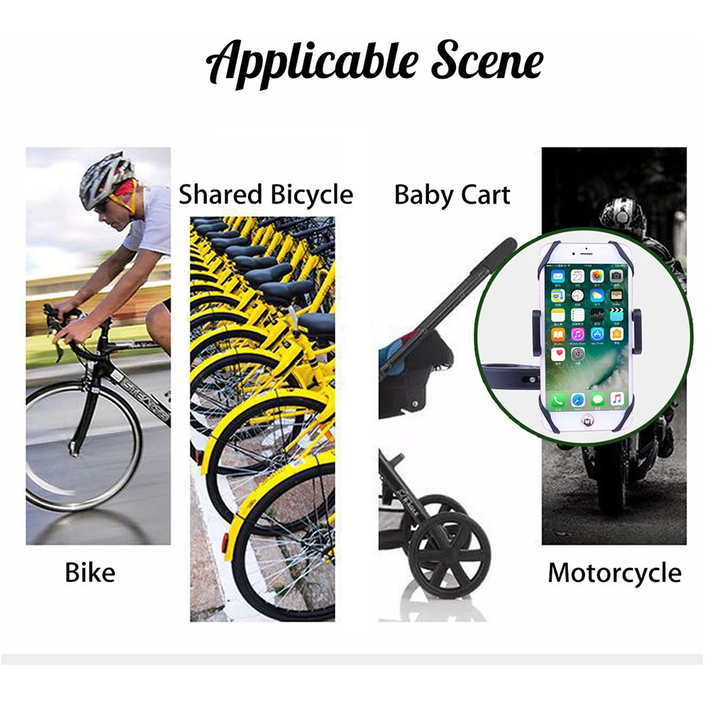 Bike Bicycle Holder Anti Slide Phone Bracket Mount Motorcycle Smartphone Holders Phone Cellphone GPS Bicycle Accessories Bike Bicycle Holder Anti Slide Phone Bracket Mount Motorcycle Smartphone Holders Phone Cellphone GPS Bicycle Accessories