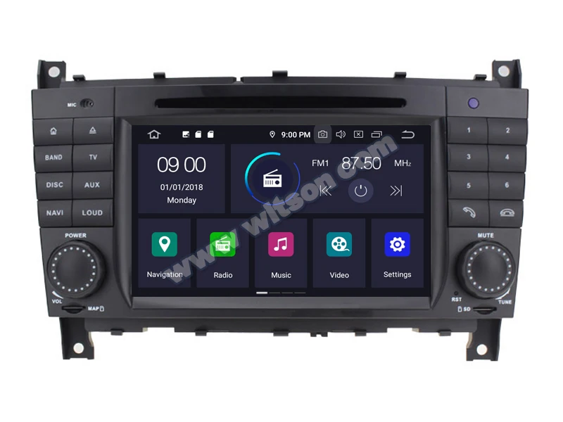 Discount WITSON Android 9.0 CAR DVD GPS RADIO for MERCEDES-BENZ C-Class W203(2004-2007)/CLK W209 audio system with gps car audio gps dvd 1