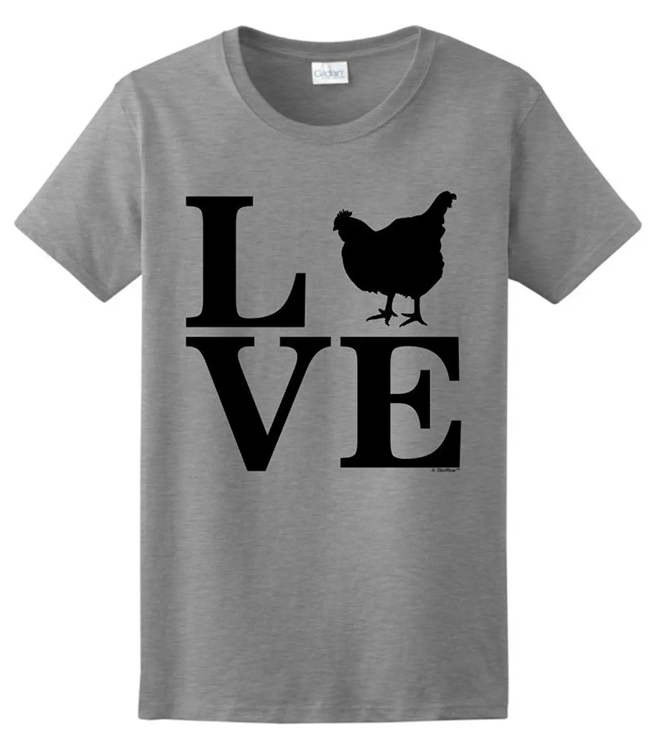Farm Animal, Love Chickens Ladies T Shirt Women'S Cotton Funny Female