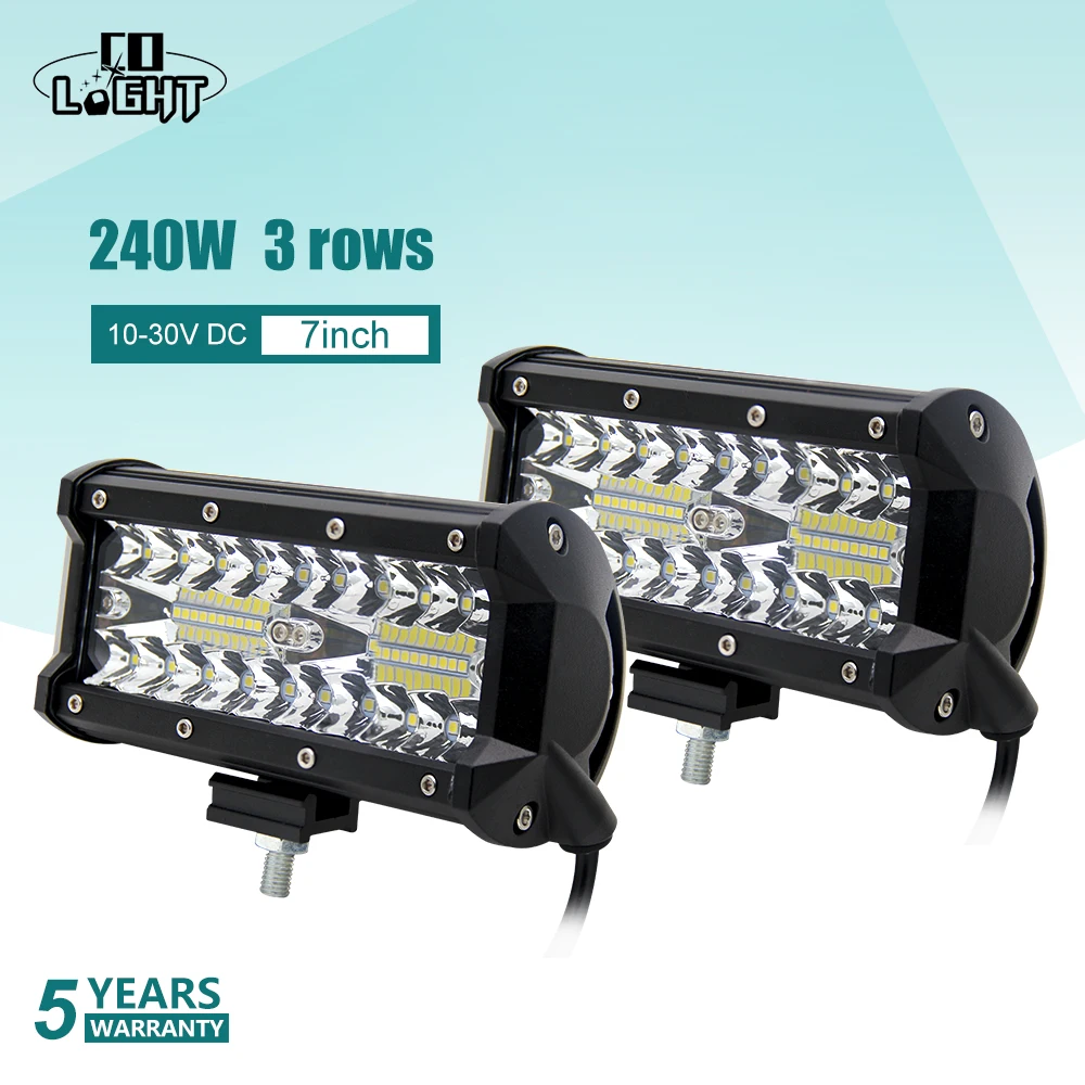 CO LIGHT 1 пара Автомобильные светодиодные фонари 7 дюймов авто свет 120 Вт 4X4 панели