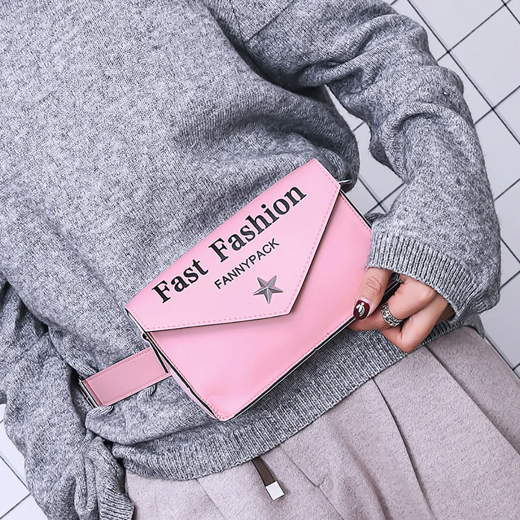 

Women Small Square Bag Single Shoulder Diagonal Package Letter Printing Star Metal Decoration Buckle Shoulder Messenger Bag