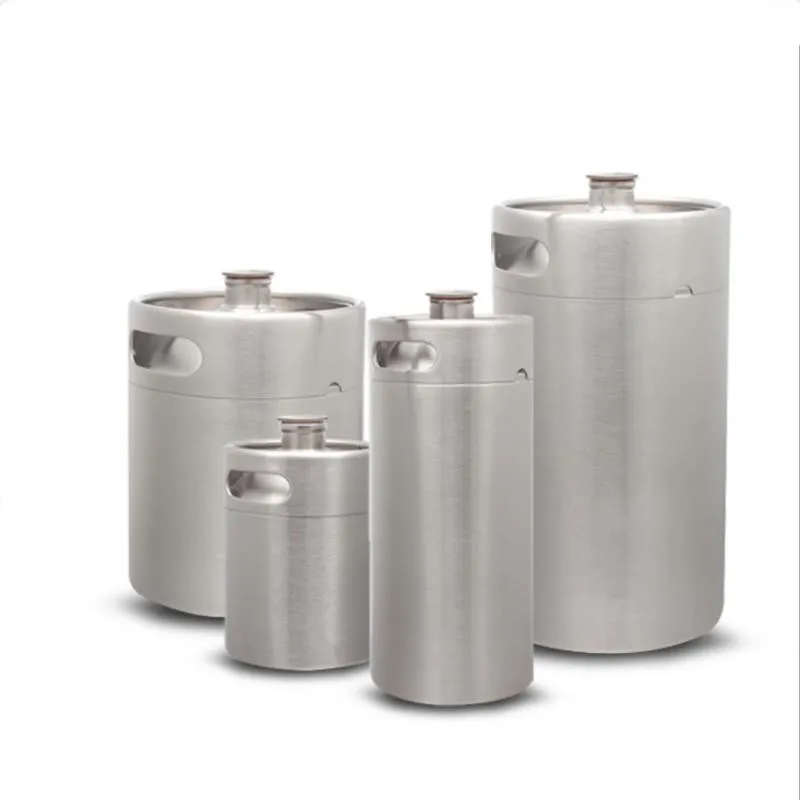  Stainless Beer Kegs Portable Stainless Volume 5 Liter 176Oz Mini Keg Beer Growler Home Brew Draft B
