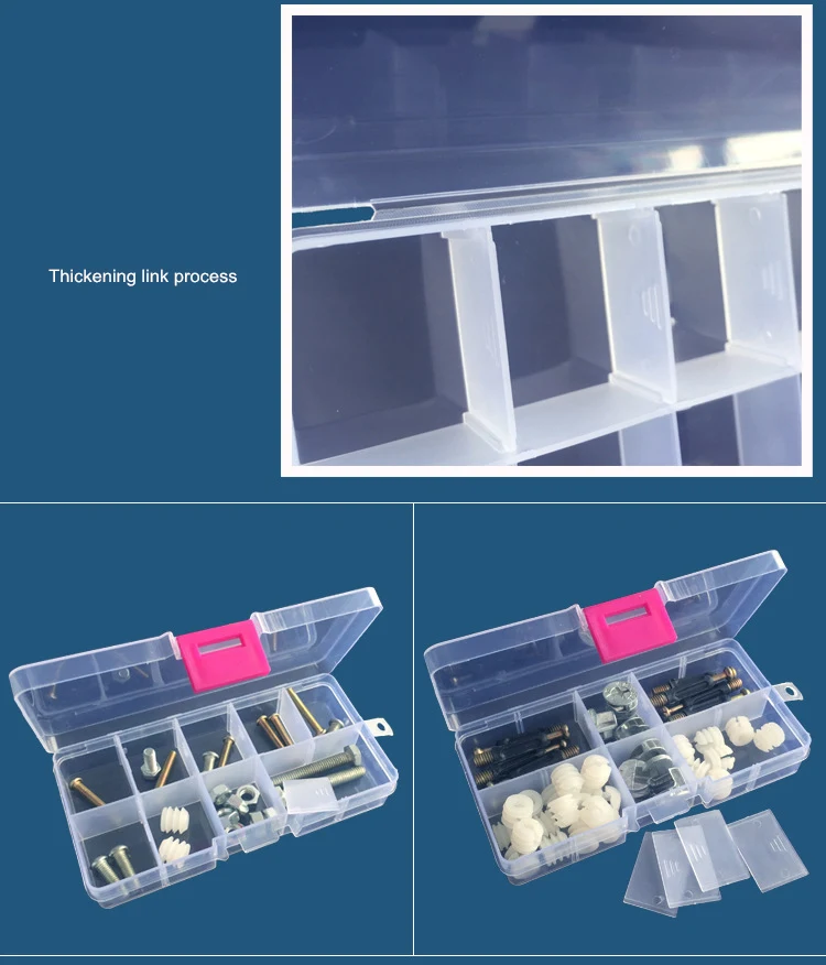 10 сетки прозрачный ящик для хранения дома DIY Ювелирные изделия бусины для ногтей блесток Алмаз получить случае регулируемый портативный органайзер коробка