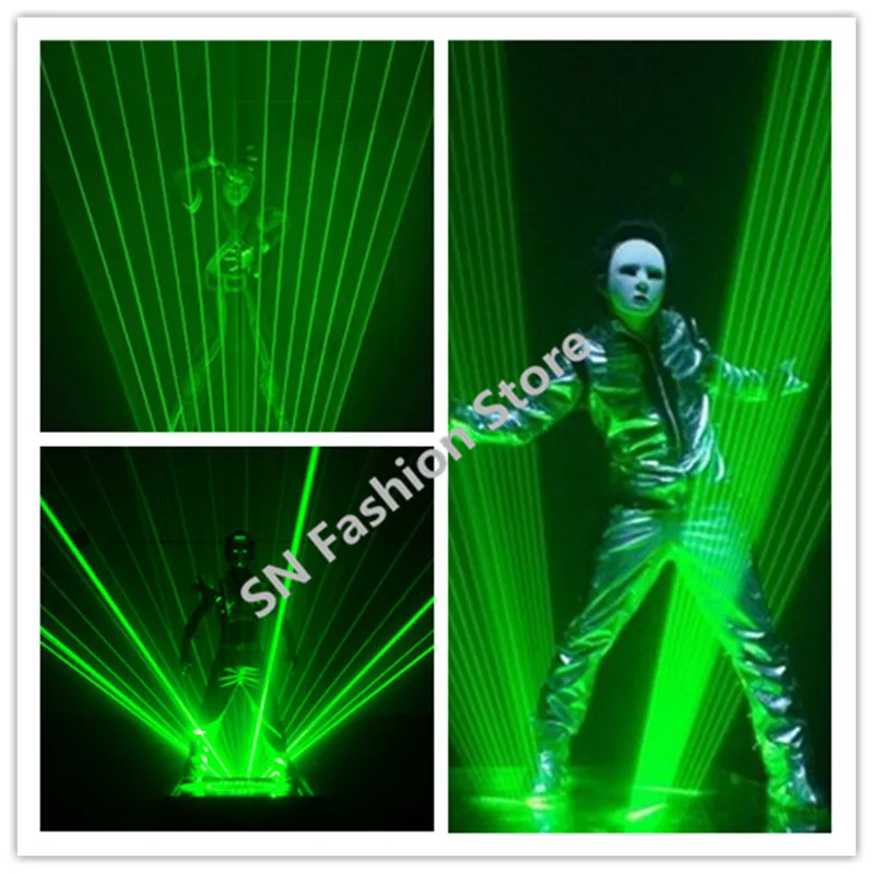 

HH03 Single Green laserman show 3W laser dance laserman show projector/dmx laser wears ballroom dance stage laser show costumes