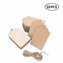 10 шт DIY круглые деревянные ломтики с шпагатами естественные необработанные деревянные круги для рождественских украшений Свадебные бирки