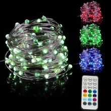 Светодиодный Рождественский светильник RGB+ теплый белый меняющий цвет Сказочный светильник с дистанционным управлением медный провод Свадебная патио Рождественская лампа Светодиодный Рождественский светильник RGB+ теплый белый меняющий цвет Сказочный светильник с дистанционным управлением медный провод Свадебная патио Рождественская лампа