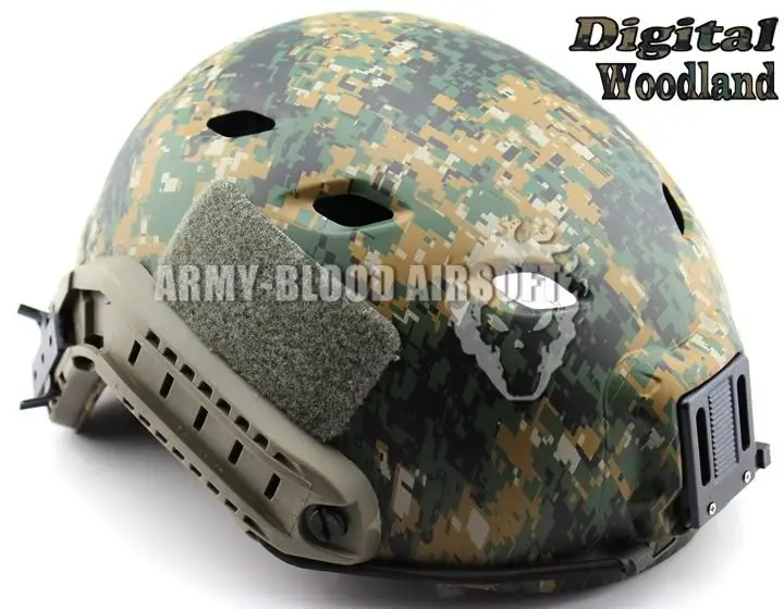 Военная Униформа версия ops-базовый быстрый для прыжков с парашютом военный шлем Тактический шлем красный mc BK FG AOR1 светло-коричневые уплотнения DW ATFG ACU DD - Цвет: Digital Woodland