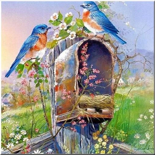 

DIY 2018 New Crafts Diamond Embroidery Full Diamond Decorative Great Wall Diamond Painting Birds for Decoration