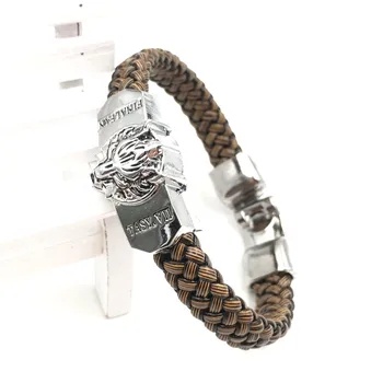 

Wholesale 12pcs/lot Animation Jewelry Final Fantasy Bracelet Men Alloy Leather Braided Bracelets&Bangles 2 Design Options