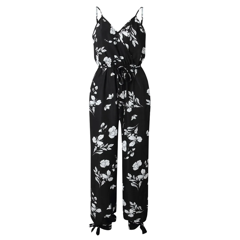V Neck Sexy Bodysuits Women With Belt Body Femme Rompers Feminino Floral Playsuit Overalls Print 2019 Spring Summer Jumpsuit V Neck Sexy Bodysuits Women With Belt Body Femme Rompers Feminino Floral Playsuit Overalls Print 2019 Spring Summer Jumpsuit