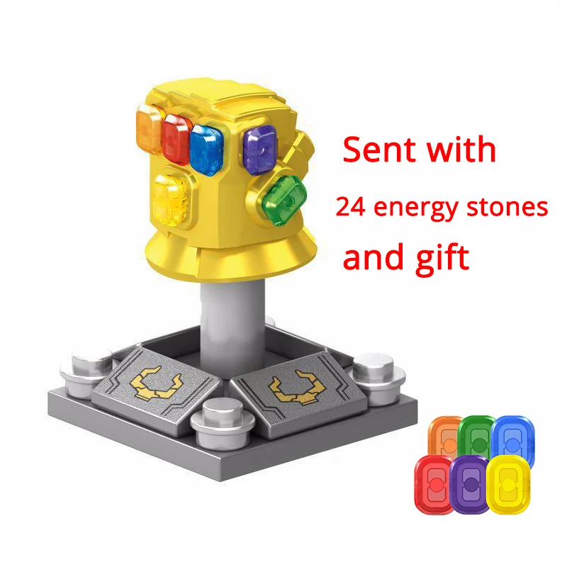 Legoinglys Thanos Energy Stones Gloves Building Blocks Avengers 3 New Infinity War Iron Man Block Marvel Figures Kids Toys Gift