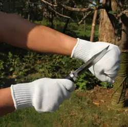 Обрезка инструменты устойчива к порезам анти-резка перчатки носимых анти-стекло царапин белый провод рабочие перчатки