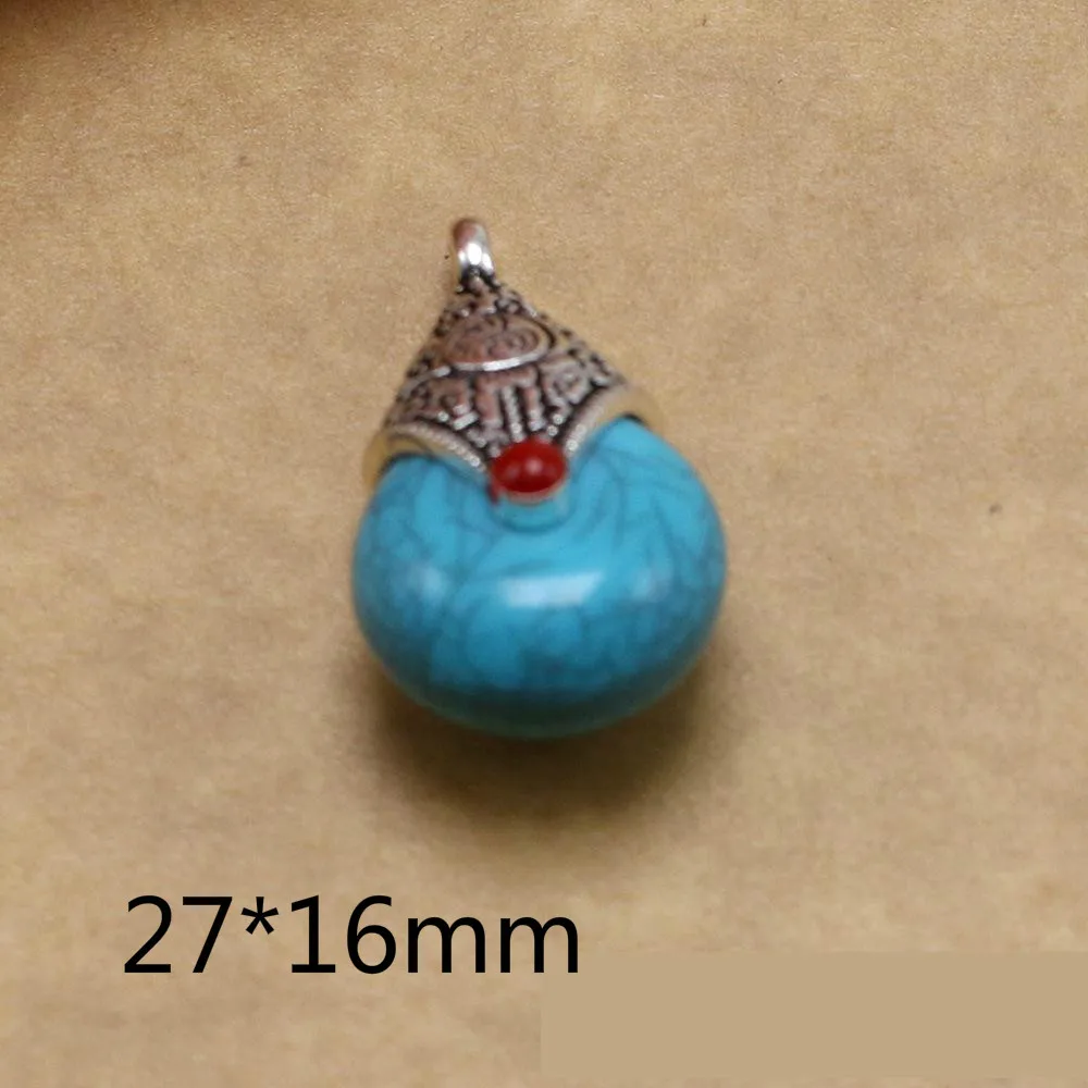 Тибетские Серебряные Подвески в виде капель воды бусины натуральный камень подвески для самостоятельного изготовления ювелирных изделий ожерелья браслеты аксессуары