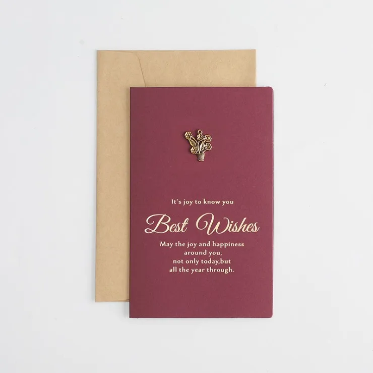 5/шт старинные металлические золотые штампованные открытки ручной работы открытки на день рождения открытки на день благодарения праздничные открытки-приглашения на свадьбу - Цвет: sunflower