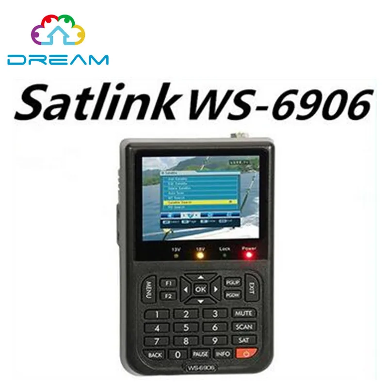 Оригинал Satlink WS 6906 3.5 &quotDVB S FTA цифровой спутниковый метр СБ Finder WS6906 Бесплатная