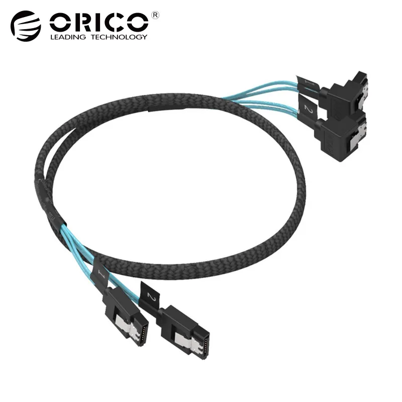 

ORICO CPD-7P6G-BW902S Original SATA3.0 Two Set Data Cable Solid SSD Hard Line - Black