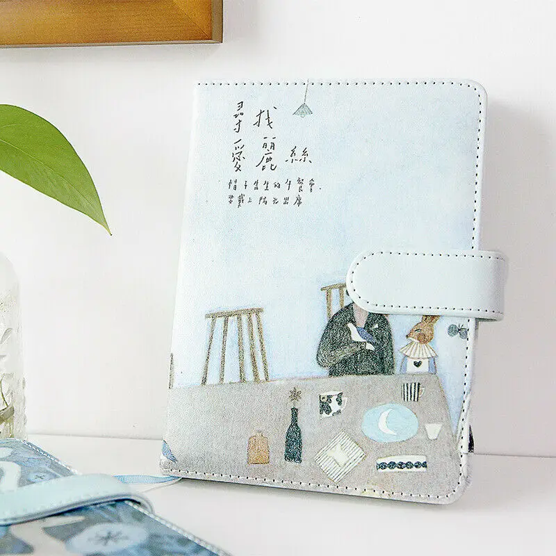 

Creative PU Leather Magnetic Buckle A6 Beautiful Color Page Notebook Diary Book