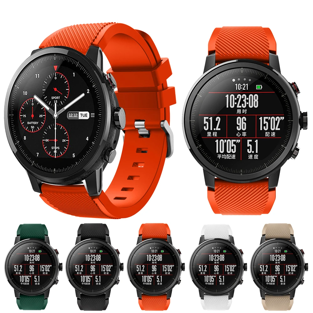 Умные часы аксессуары для Amazfit Stratos ремешок мм 22 мм ремешок для Xiaomi Amazfit Pace s 2 S сменный ремешок для Amazfit Stratos 2 s 2